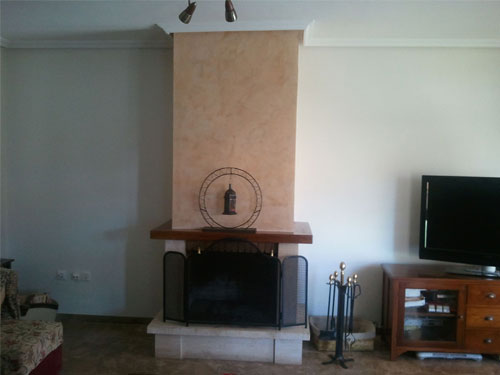 estuco chimenea